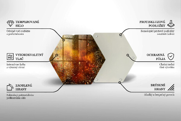 Tábua de cortar de vidro Especiarias coloridas