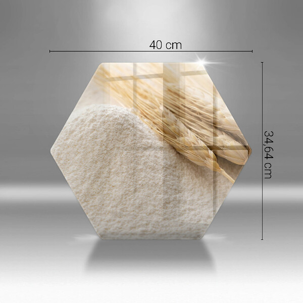 Tábua de cortar Farinha e espigas de grãos