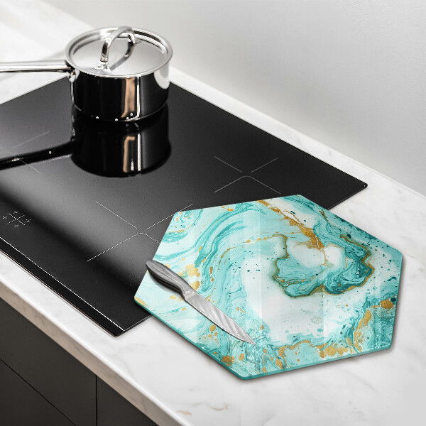 Tábua de vidro Abstração azul