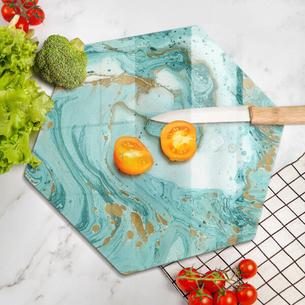 Tábua de vidro Abstração azul