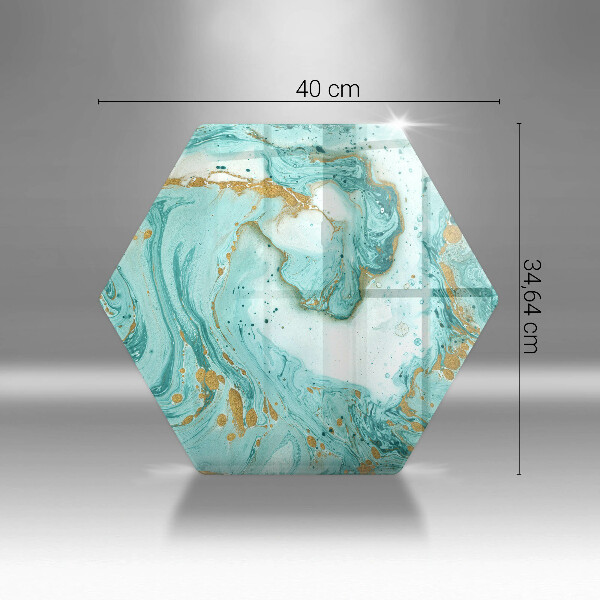 Tábua de vidro Abstração azul