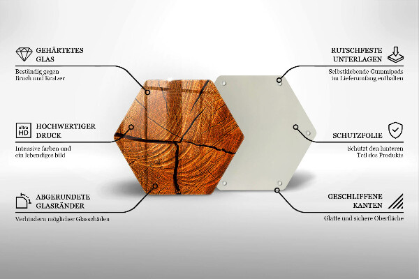 Tábua para cozinha Estrutura do tronco de madeira