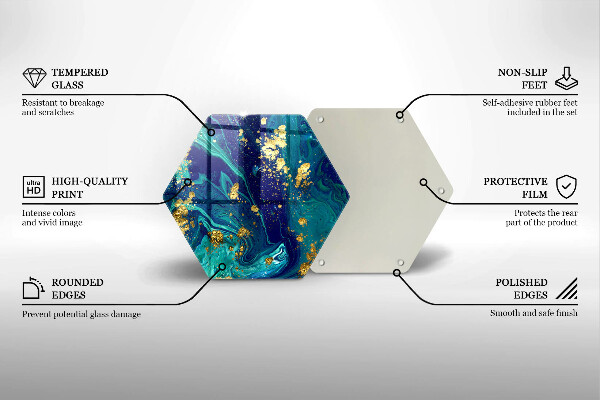 Tábua de cortar alimentos Abstração com ouro