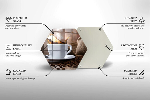 Tábua de corte Uma xícara e grãos de café