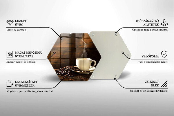 Tábua cozinha Xícara de café de madeira