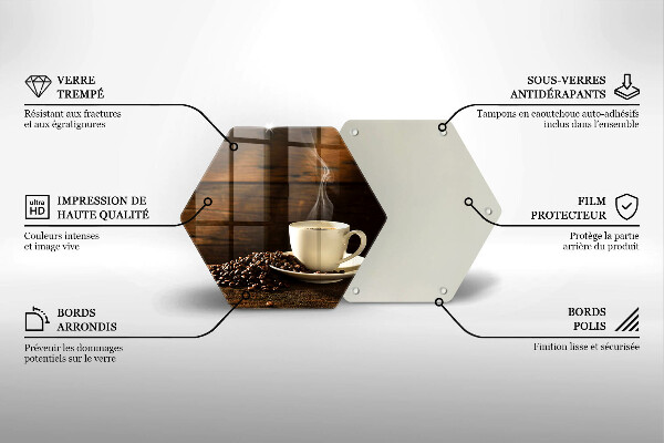 Tábua cozinha Xícara de café de madeira