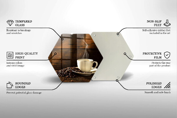 Tábua cozinha Xícara de café de madeira