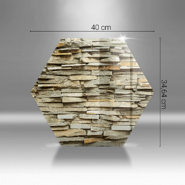 Tábua de corte de vidro Pedras decorativas