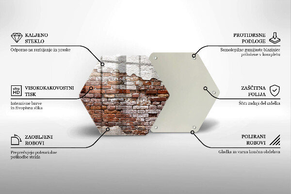 Tábua de corte Parede velha de tijolos e concreto