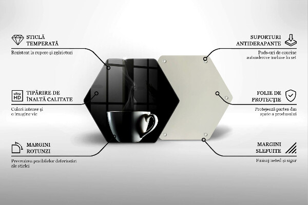 Tábua de cortar de vidro Uma xícara de chá
