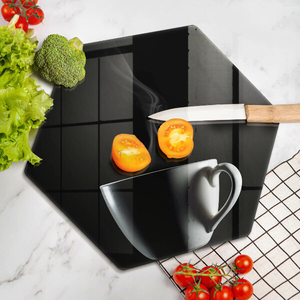 Tábua de cortar de vidro Uma xícara de chá