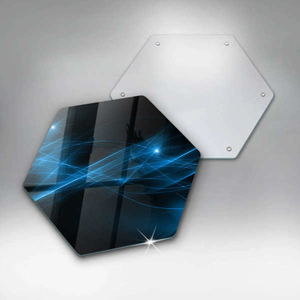 Tábua para cozinha Fumaça azul abstrata