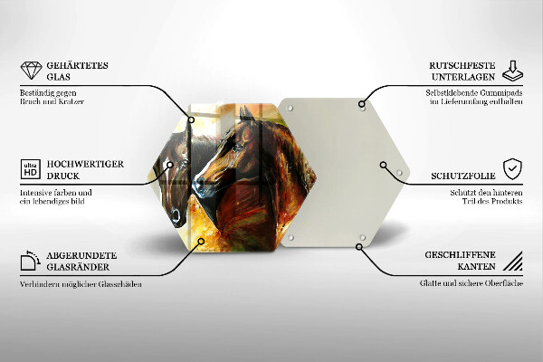 Tábua para cozinha Animais cavalos