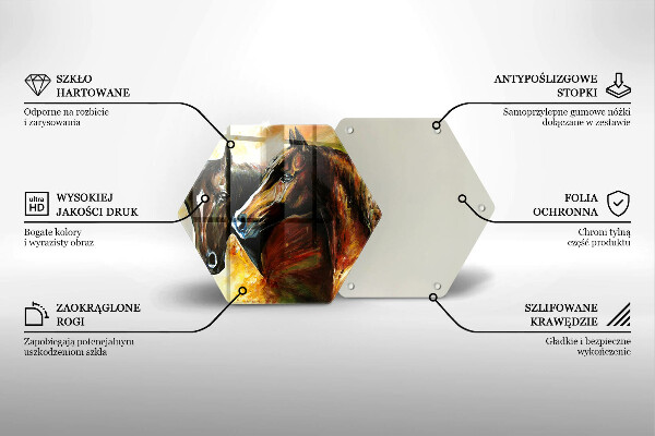 Tábua para cozinha Animais cavalos