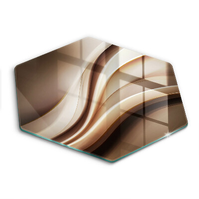 Tábua de corte de vidro Linhas suaves de abstração