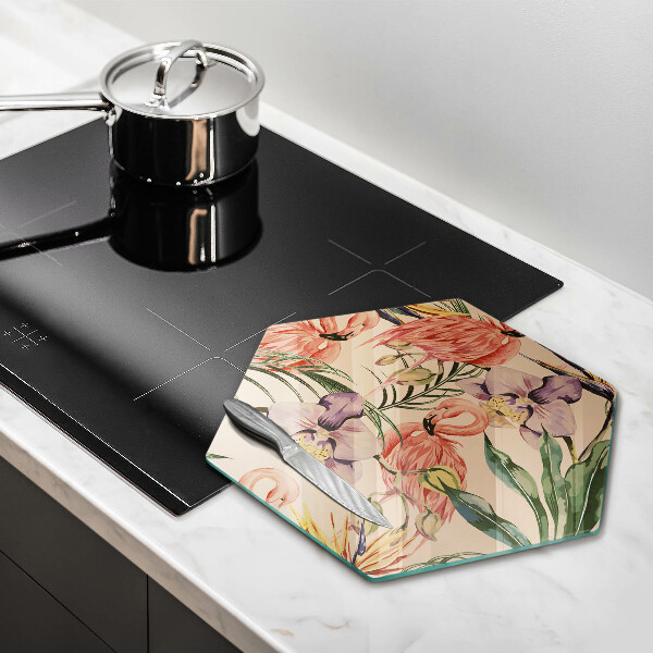 Tábua para corte Ilustração de flamingos