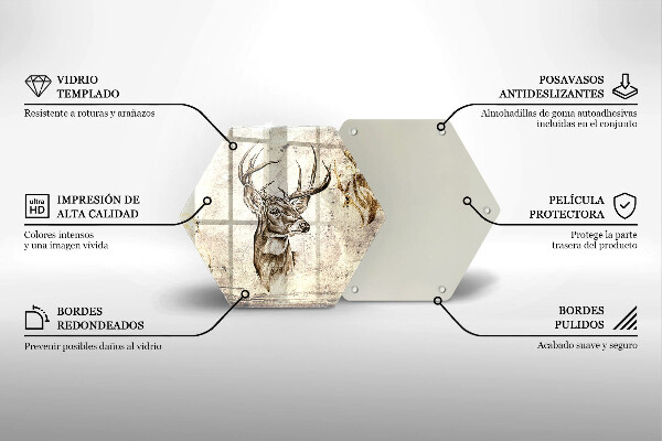 Tábua para cozinha Ilustração de animal veado