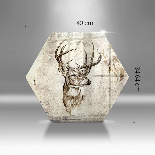 Tábua para cozinha Ilustração de animal veado