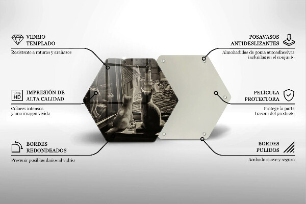 Tábua de cortar Cidade dos gatos e janela