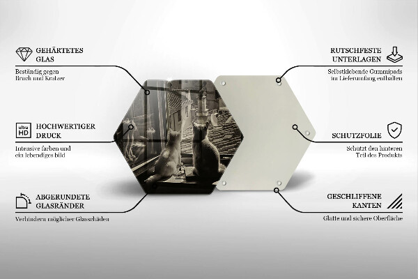 Tábua de cortar Cidade dos gatos e janela