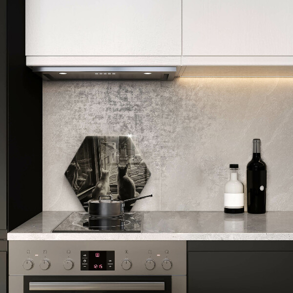 Tábua de cortar Cidade dos gatos e janela