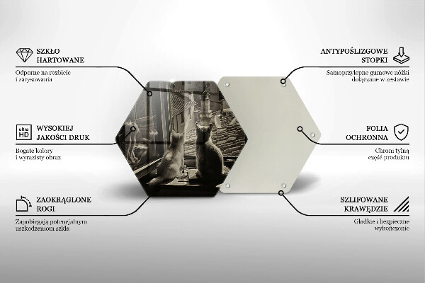 Tábua de cortar Cidade dos gatos e janela