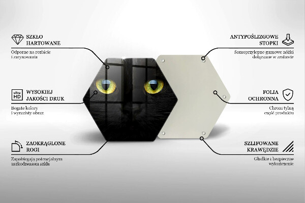 Tábua de cortar Olhos de gato de animais