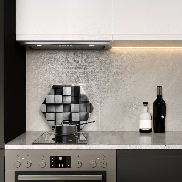 Tábua de corte de vidro Quadrados 3D abstratos