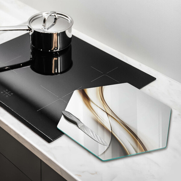 Tábua de cortar de vidro Abstração de linhas suaves