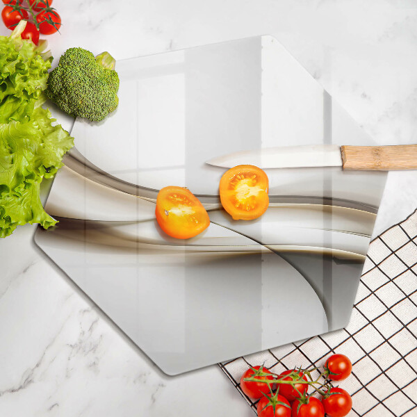 Tábua de cortar de vidro Abstração de linhas suaves