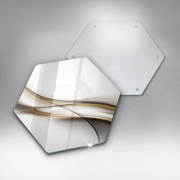 Tábua de cortar de vidro Abstração de linhas suaves