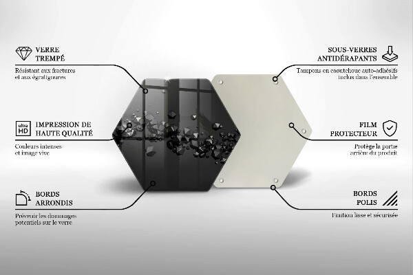 Tábua de cortar de vidro Formas abstratas 3D