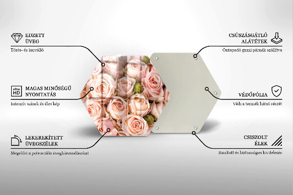 Tábua cozinha Buquê de rosas delicadas