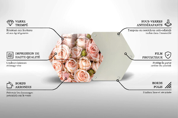 Tábua cozinha Buquê de rosas delicadas