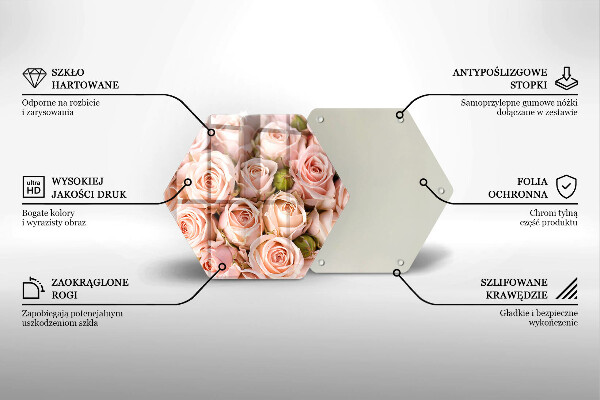 Tábua cozinha Buquê de rosas delicadas