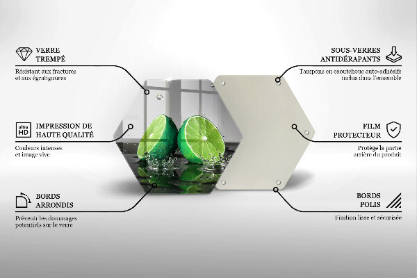 Tábua cozinha Limões suculentos e água