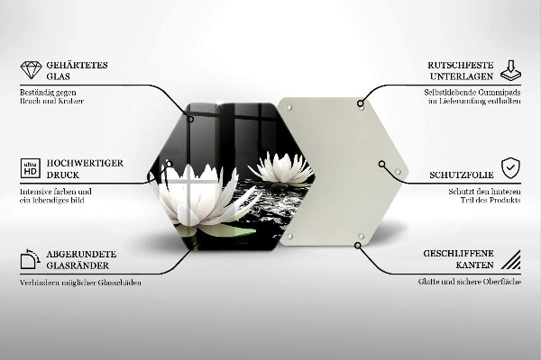 Tábua cozinha Lírios brancos na água