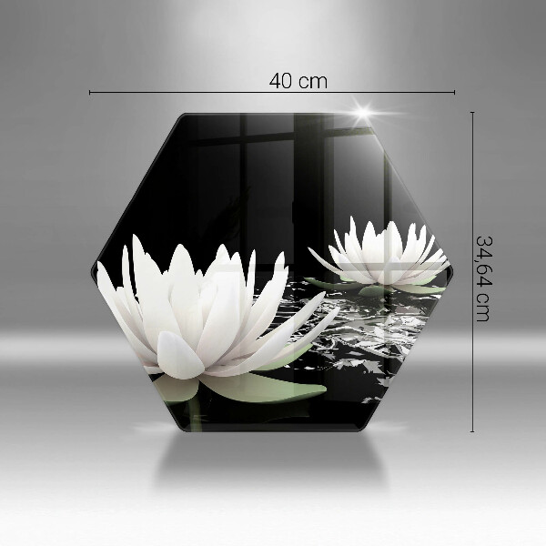 Tábua cozinha Lírios brancos na água