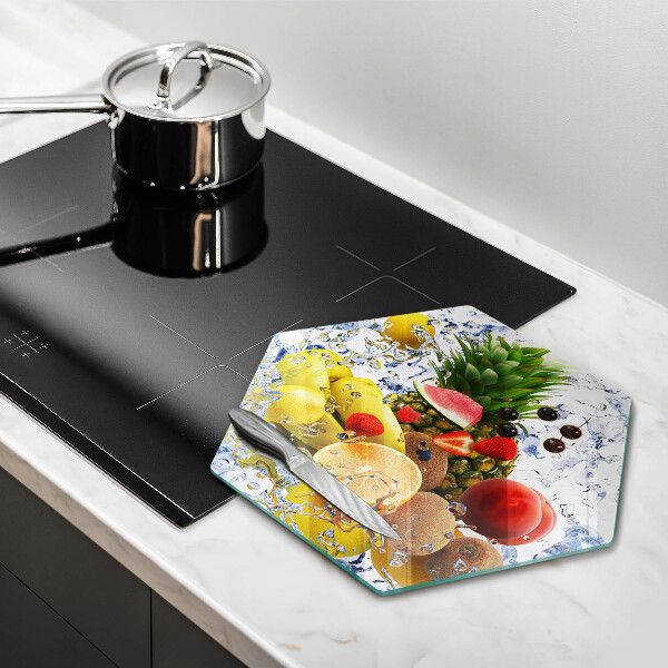 Tábua para cozinha Frutas suculentas e água