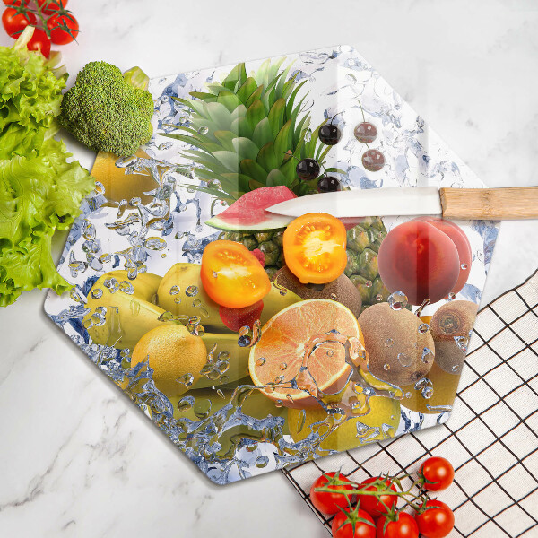 Tábua para cozinha Frutas suculentas e água