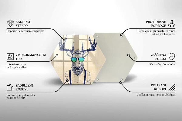 Tábua de cortar de vidro Ilustração do Homem-Veado