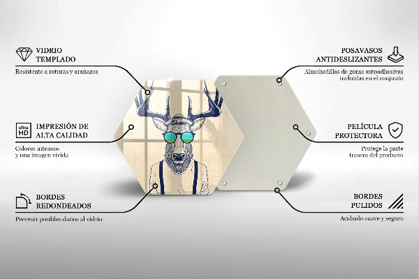 Tábua de cortar de vidro Ilustração do Homem-Veado