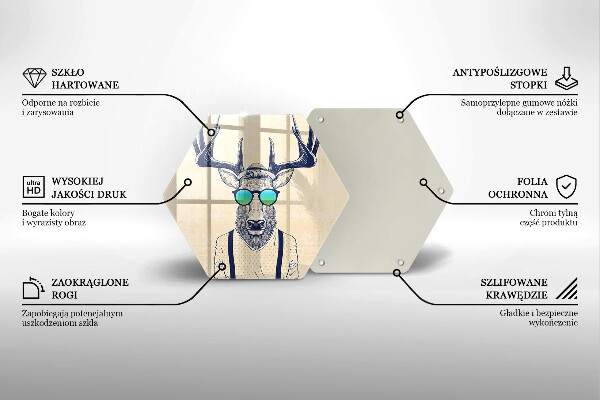Tábua de cortar de vidro Ilustração do Homem-Veado