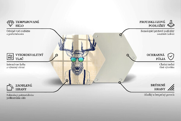 Tábua de cortar de vidro Ilustração do Homem-Veado