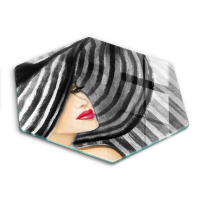 Tábua de corte Mulher de chapéu