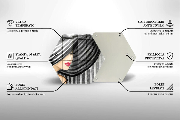 Tábua de corte Mulher de chapéu