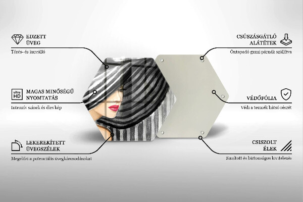 Tábua de corte Mulher de chapéu