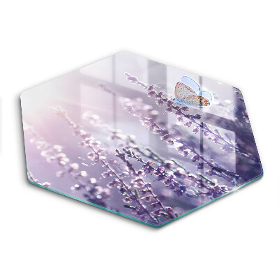 Tábua de cortar alimentos Flores silvestres e uma borboleta