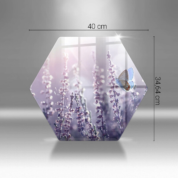 Tábua de cortar alimentos Flores silvestres e uma borboleta