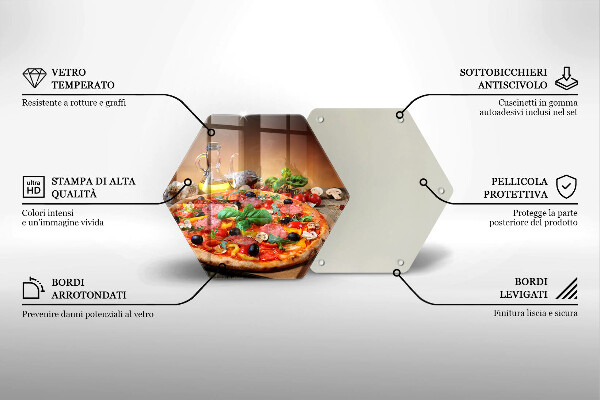 Tábua para cozinha pizza italiana